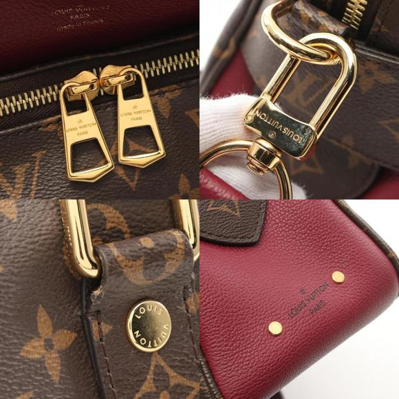 LOUIS VUITTON Manhattan Coated Canvas Leather Bag Brown Bordeaux M43482 - Picture 10 of 11